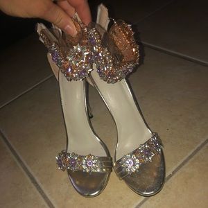 Embellished high heels